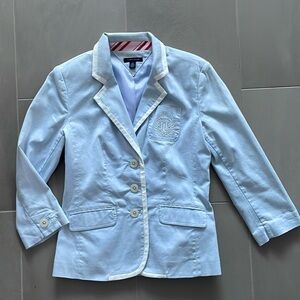 Tommy Hilfiger blue blazer w white piping